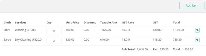 Quick Order Creation Interface
