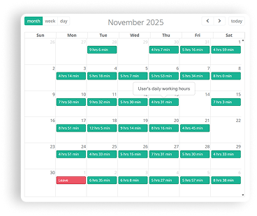 Team Management - Calendar